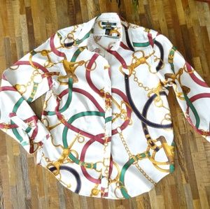 Ralph Lauren Tops - Lauren Ralph Lauren Equestrian Theme Dressy Shirt Ralph Lauren Tops - Lauren Ralph Lauren Equestrian Theme Dressy Shirt